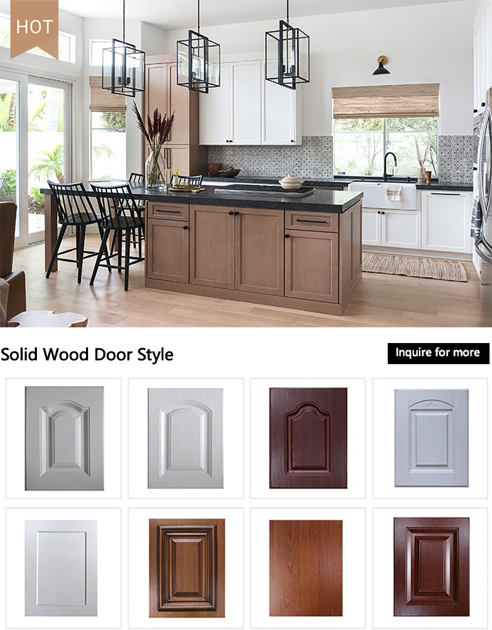 Lemari dapur kayu solid