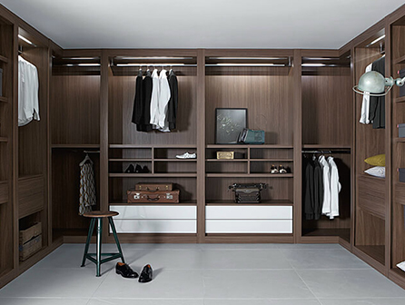 Europeisk stil melamin walk-in closet