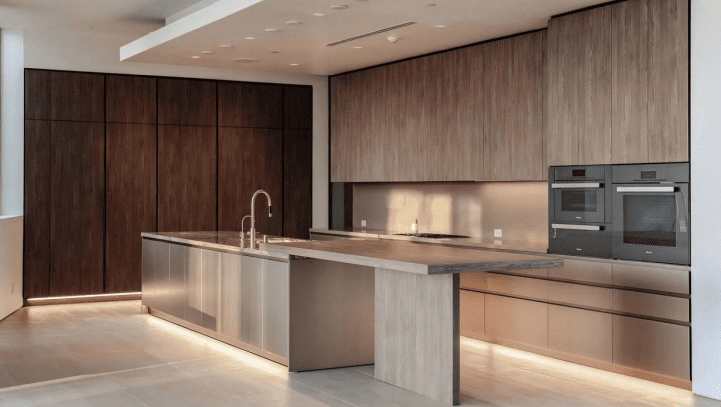 Wood Veneer Kitchen Cabinets