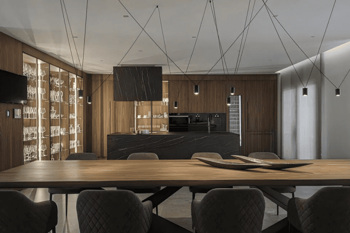 Wood Veneer Kitchen Cabinets