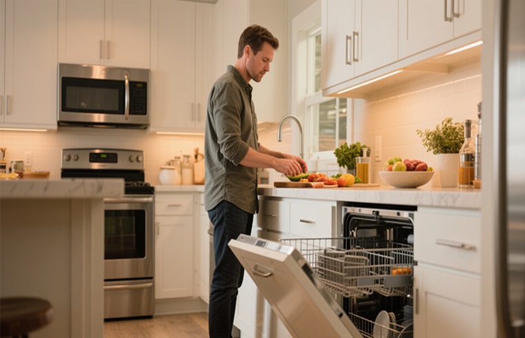 Usage scenarios of kitchen countertops at different heights