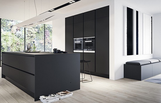 black kitchen cabinets