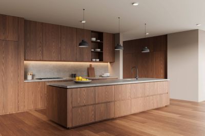 Modern Wood Grain Kitchen with Island | Minimalist Cabinetry.jpg