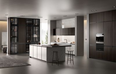 Zeitgenössische Küchenschränke aus Holzmelamin