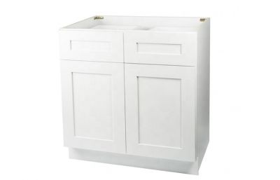 White Shaker Birch Solid Wood Kitchen Unit