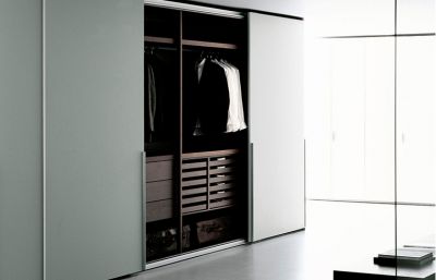 Contemporary Simple Luxury Design Melamine Sliding Door Wardrobe