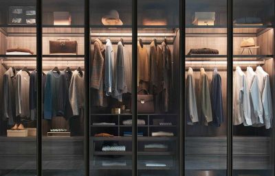 Modern Glass Swing door Closet