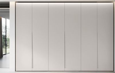 White Matt Finish Lacquer Wardrobe