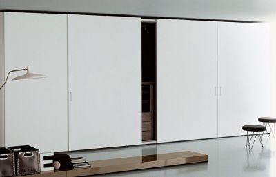 Contemporary Simple Luxury Design Melamine Sliding Door Wardrobe
