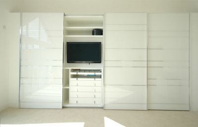Modern High Gloss Sliding Door Wardrobe