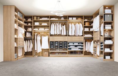 Träkornsmelamin walk-in closet