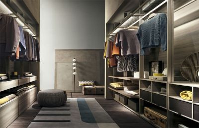  Lantlig melamin walk-in closet