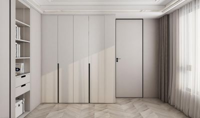 Customized White Lacquer Master Walk-in Closet