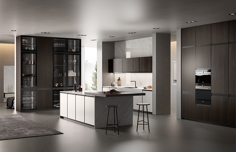 Çağdaş Ahşap Melamin Mutfak Dolapları