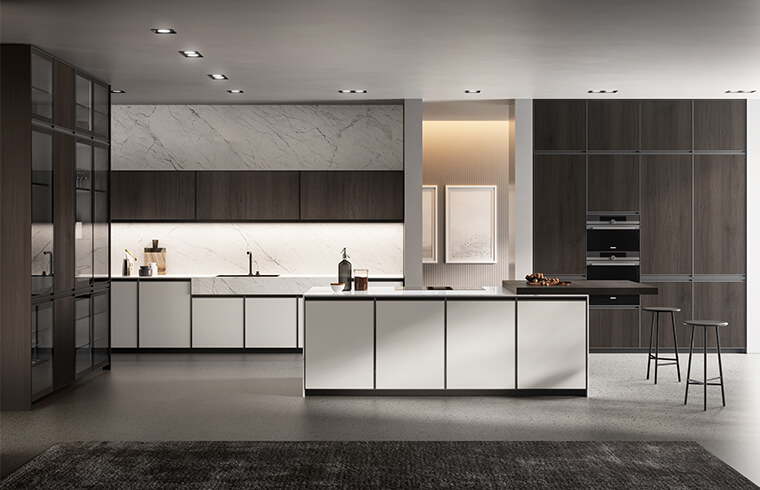 Contemporary Wooden Melamine Kitchen Cabinets