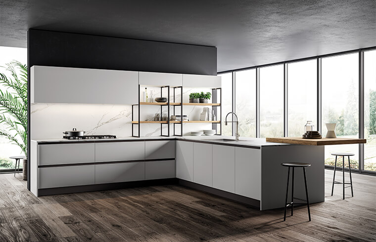 One-stop White Matt Finish Lacquer Kitchen Cabinets