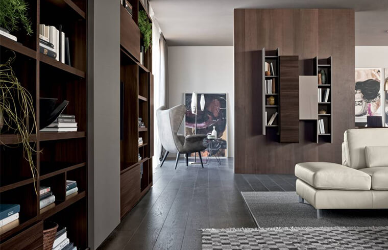 Wood Book Shelf And Display Shelf For Living Room