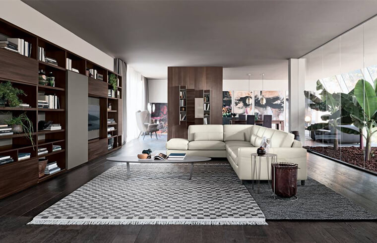 Wood Book Shelf And Display Shelf For Living Room