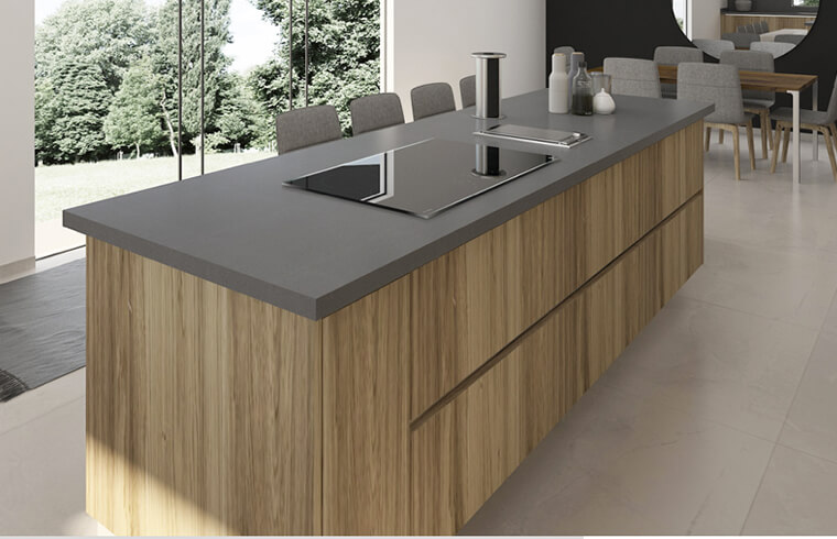 Desain Dapur Laminasi Walnut Amerika