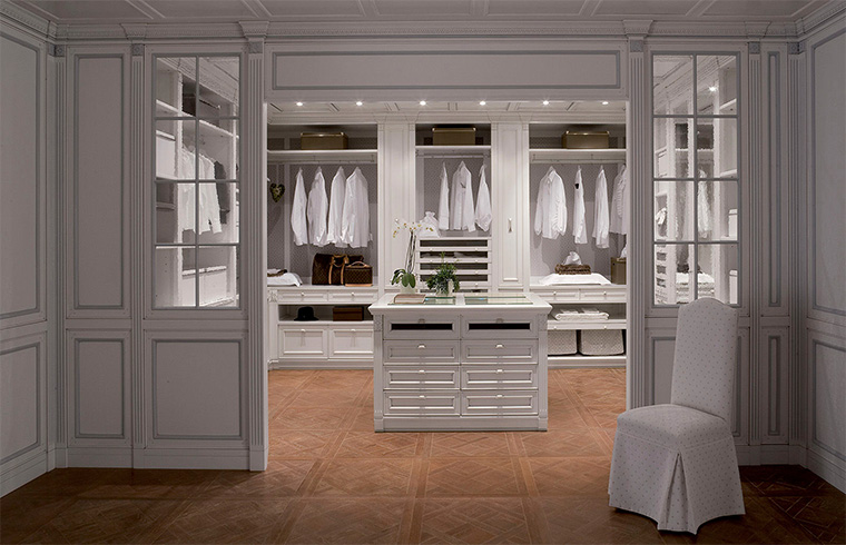 European Style White PVC Walk In Closet