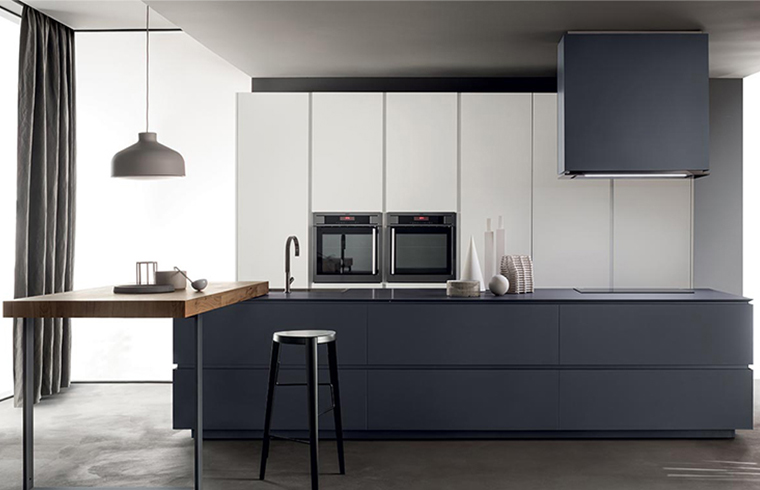 Lacquer White & Grey Modern Kitchen 