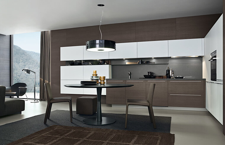 Wood Melamine With White Lacquer Kitchen Design