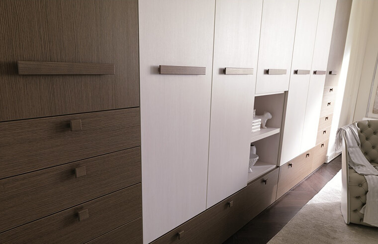 Modern Melamine Door Wardrobe Cabinet With Open Cabinet