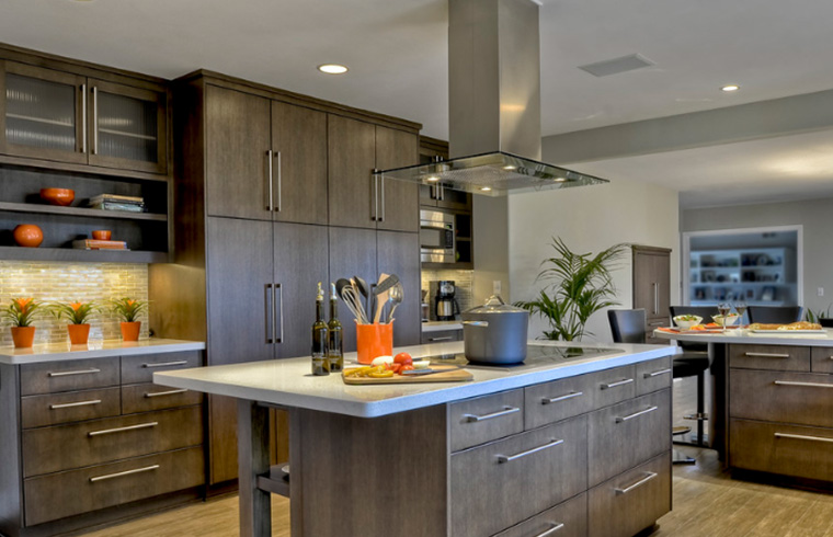 Customized Kitchen Cabinets with Melamine Finished