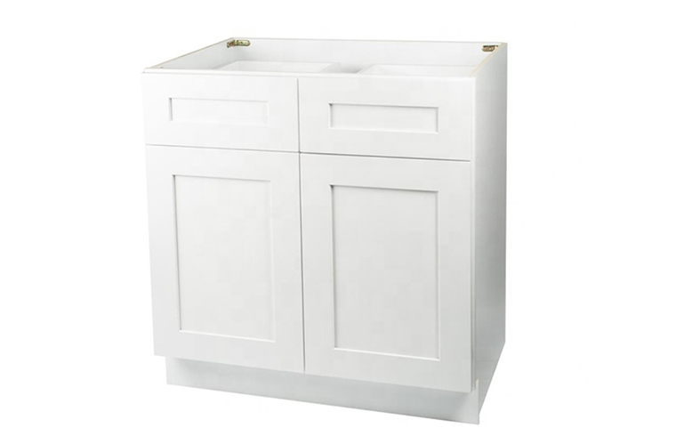 White Shaker Birch Solid Wood Kitchen Unit