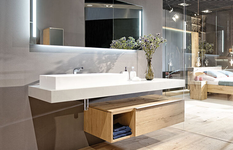 Solid Wood Real Wood Bathroom Vanity Cabinet 