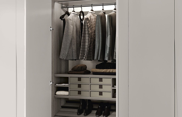 White Matt Finish Lacquer Wardrobe