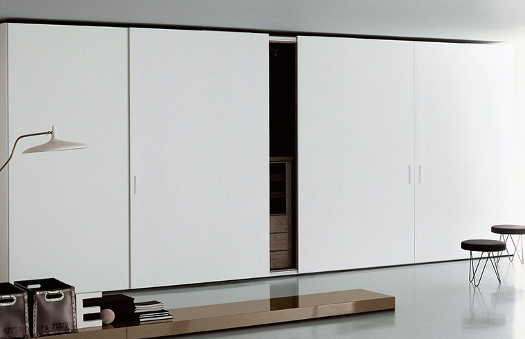 Contemporary Simple Luxury Design Melamine Sliding Door Wardrobe