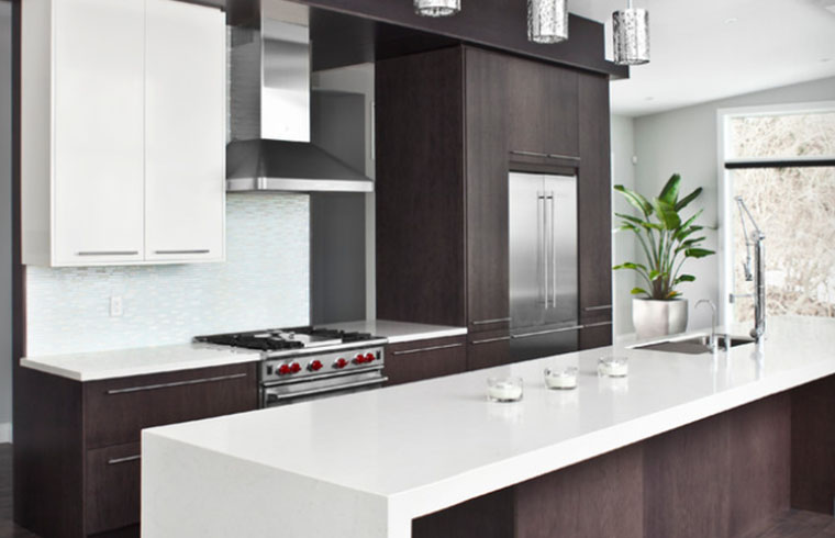 Cost-effective Customized Wood Veneer Kitchen Cabinets 
