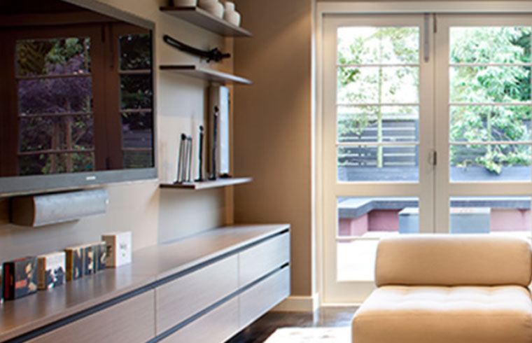 Modern Melamine Finish Drawer TV Cabinet