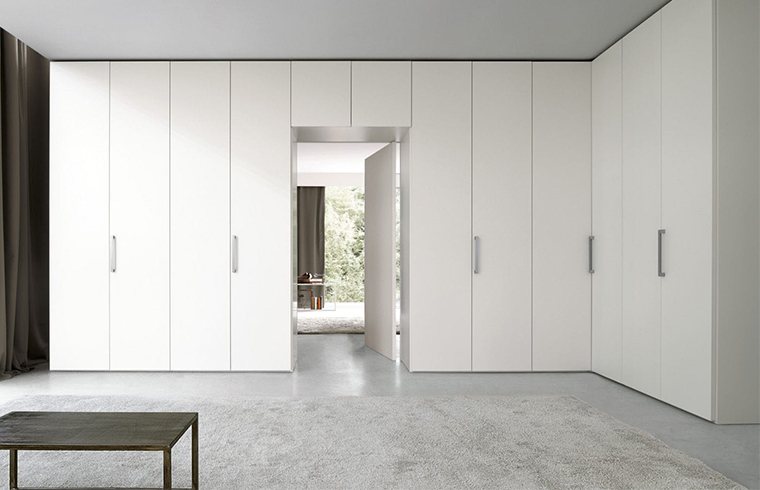 Modern Luxury Design White Lacquer Open Door Wardrobe 