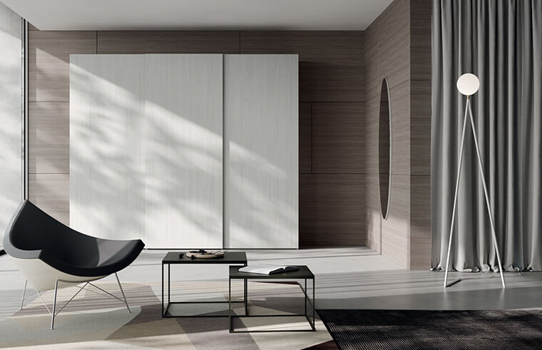 خزانة ميلامين بيضاء من الخشب الحبوب