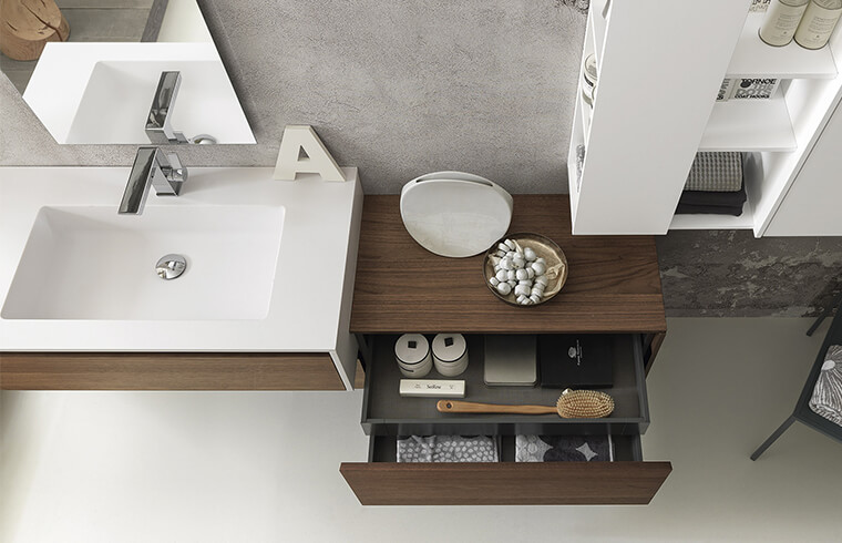 Modern Wood Laminate Vanity Design