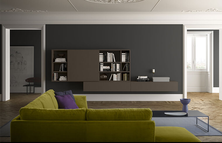 Rak Buku Matt Finish Dan Rak Pajangan Untuk Ruang Tamu