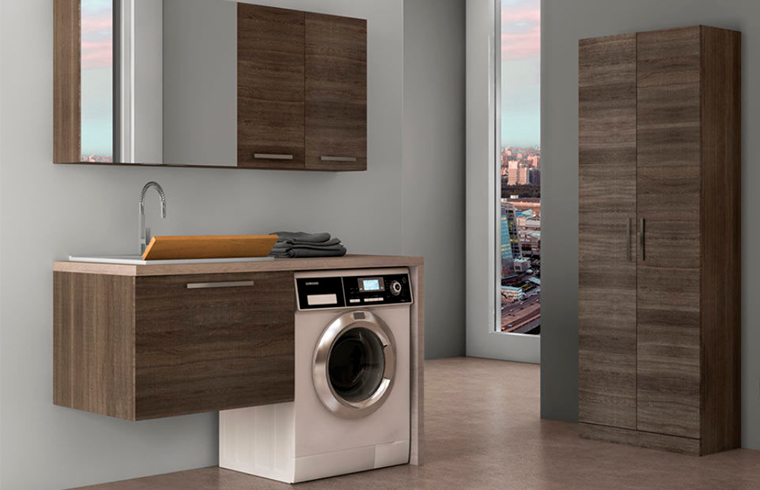 Laundry room Cabinet Wood Grain Melamine Laundry