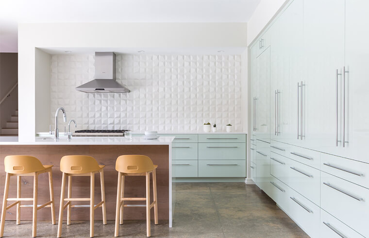 High Gloss PVC living Room With Aluminum Handle