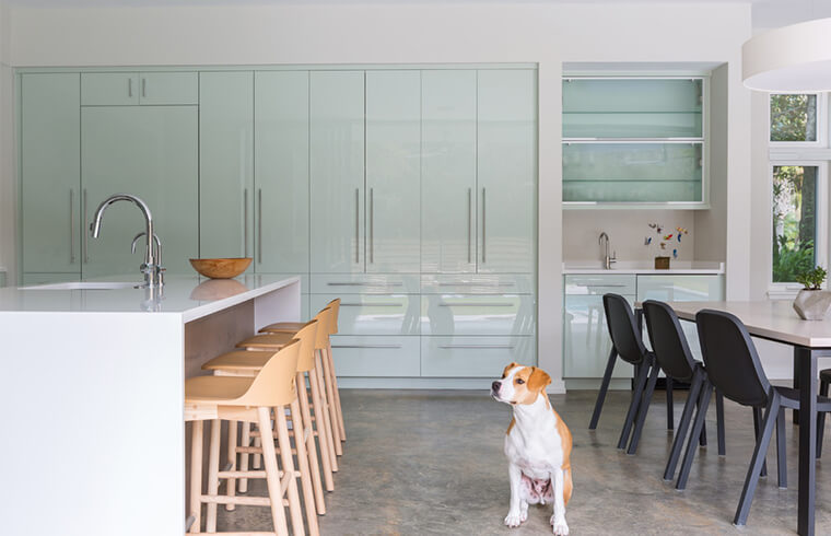 High Gloss PVC living Room With Aluminum Handle