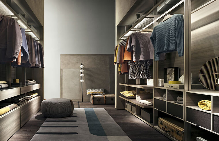  חדר ארונות מלמין בסגנון כפרי