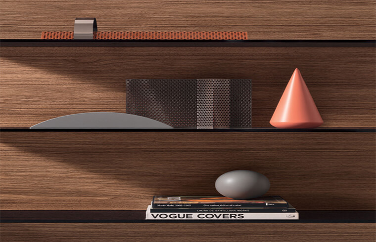 Brown Melamine TV Wall Cabinets With Wood Grain Benchtop