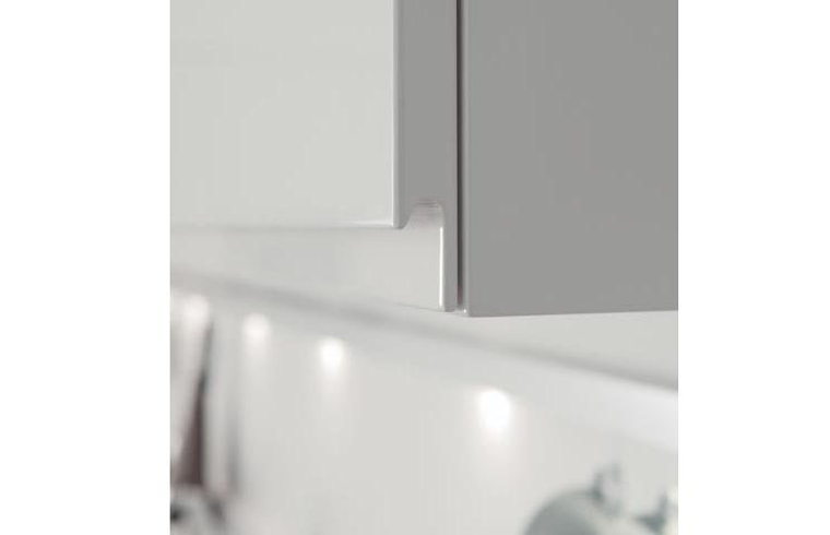 Modern  High Gloss Kitchen Lacquer Cabinets With Pure White Countertop