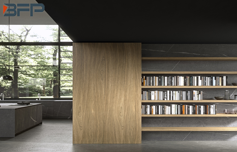 Modern Luxury Wooden Melamine Kitchen Cabinet with Blum Hardware