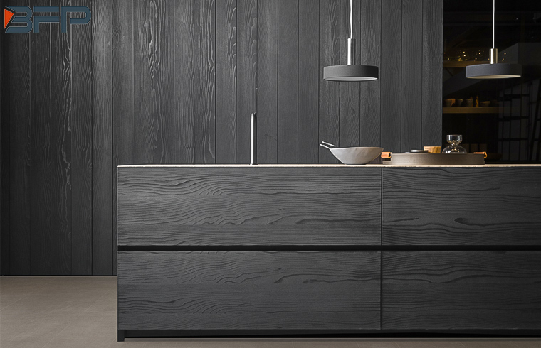 Modern Luxury Wooden Gray High Pressure Laminated Kitchen Cabinet