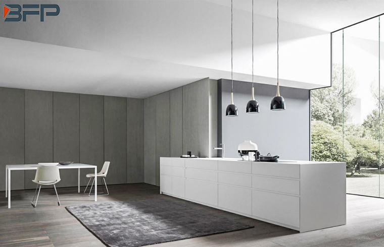 Modern Customized White Matt Finish Lacquer Wooden Kitchen Cabinets