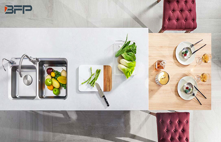 Australian Style Classic Matt Finish White L-Shape PVC Kitchen Cabinets