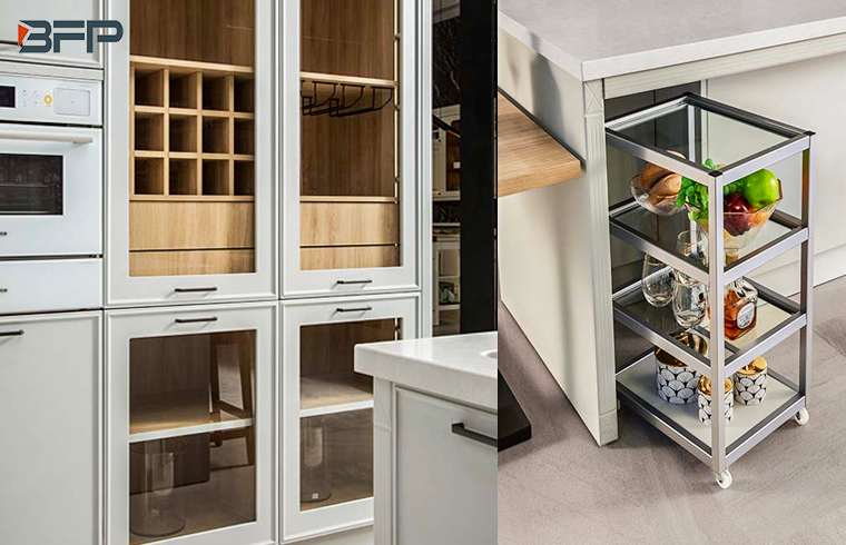 Australian Style Classic Matt Finish White L-Shape PVC Kitchen Cabinets