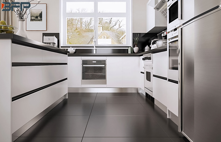 Modern Design Island Style White Matt Finish Lacquer Kitchen Cabinets